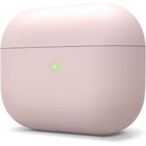 imageelago Liquid Silicone Case Compatible with AirPods Pro Case Cover  Triple Layer Protection Safeguard Design Supports Wireless Charging Visible LED Light MintPink