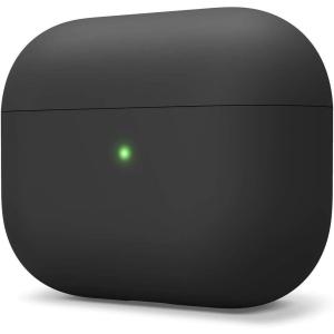 imageelago Liquid Silicone Case Compatible with AirPods Pro Case Cover  Triple Layer Protection Safeguard Design Supports Wireless Charging Visible LED Light MintBlack