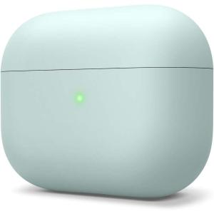 imageelago Liquid Silicone Case Compatible with AirPods Pro Case Cover  Triple Layer Protection Safeguard Design Supports Wireless Charging Visible LED Light MintMint