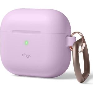 imageelago Silicone Case Compatible with AirPods 3rd Generation Case  Compatible with AirPods 3 Cover Carabiner Included Supports Wireless Charging Shock Resistant Full Protection Jean IndigoLavender