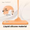 imageelago Compatible with iPhone 14 Plus Case Liquid Silicone Case Full Body Protective Cover Shockproof Slim Design AntiScratch Soft Microfiber Lining 67 inch BurgundyOrange