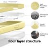 imageelago Compatible with iPhone 14 Plus Case Liquid Silicone Case Full Body Protective Cover Shockproof Slim Design AntiScratch Soft Microfiber Lining 67 inch BurgundyYellow