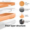 imageelago Compatible with iPhone 14 Plus Case Liquid Silicone Case Full Body Protective Cover Shockproof Slim Design AntiScratch Soft Microfiber Lining 67 inch BurgundyOrange