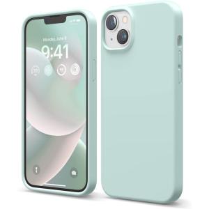 imageelago Compatible with iPhone 14 Plus Case Liquid Silicone Case Full Body Protective Cover Shockproof Slim Design AntiScratch Soft Microfiber Lining 67 inch BurgundyMint