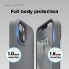 imageelago Compatible with iPhone 14 Plus Case Liquid Silicone Case Full Body Protective Cover Shockproof Slim Design AntiScratch Soft Microfiber Lining 67 inch BlackDark Grey