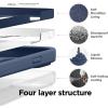 imageelago Compatible with iPhone 14 Plus Case Liquid Silicone Case Full Body Protective Cover Shockproof Slim Design AntiScratch Soft Microfiber Lining 67 inch BlackJean Indigo