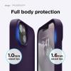 imageelago Compatible with iPhone 14 Plus Case Liquid Silicone Case Full Body Protective Cover Shockproof Slim Design AntiScratch Soft Microfiber Lining 67 inch BlackDeep Purple