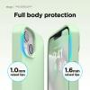 imageelago Compatible with iPhone 14 Plus Case Liquid Silicone Case Full Body Protective Cover Shockproof Slim Design AntiScratch Soft Microfiber Lining 67 inch BlackPastel Green