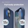 imageelago Compatible with iPhone 14 Plus Case Liquid Silicone Case Full Body Protective Cover Shockproof Slim Design AntiScratch Soft Microfiber Lining 67 inch BlackJean Indigo