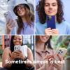 imageelago Compatible with iPhone 14 Plus Case Liquid Silicone Case Full Body Protective Cover Shockproof Slim Design AntiScratch Soft Microfiber Lining 67 inch BlackCobalt Blue