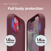 imageelago Compatible with iPhone 14 Plus Case Liquid Silicone Case Full Body Protective Cover Shockproof Slim Design AntiScratch Soft Microfiber Lining 67 inch BlackBurgundy