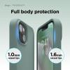 imageelago Compatible with iPhone 14 Plus Case Liquid Silicone Case Full Body Protective Cover Shockproof Slim Design AntiScratch Soft Microfiber Lining 67 inch BlackMidnight Green