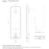 imageelago R1 Intelli Case Jean IndigoMagnet TechnologyAntiSlipLanyard IncludedHeavy Shock Absorption Compatible with Apple TV Siri Remote 1st GenerationLavender Grey
