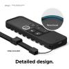 imageelago R3 Protective Case Compatible with Apple TV Siri Remote 1st Generation Red  Extra Protection Durable Silicone Lanyard Included Full AccessBlack