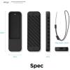 imageelago R3 Protective Case Compatible with Apple TV Siri Remote 1st Generation Red  Extra Protection Durable Silicone Lanyard Included Full AccessBlack