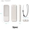 imageelago R3 Protective Case Compatible with Apple TV Siri Remote 1st Generation Red  Extra Protection Durable Silicone Lanyard Included Full AccessWhite