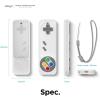 imageelago R4 Retro Apple TV Remote Case Compatible with Apple TV Siri Remote 1st Generation  Classic Controller Design NonFunctional Lanyard Included US Patent Registered RedNightglow Blue