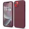 imageelago Compatible with iPhone 14 Plus Case Liquid Silicone Case Full Body Protective Cover Shockproof Slim Design AntiScratch Soft Microfiber Lining 67 inch BlackBurgundy