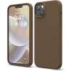 imageelago Compatible with iPhone 14 Plus Case Liquid Silicone Case Full Body Protective Cover Shockproof Slim Design AntiScratch Soft Microfiber Lining 67 inch BlackBrown