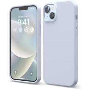 imageelago Compatible with iPhone 14 Plus Case Liquid Silicone Case Full Body Protective Cover Shockproof Slim Design AntiScratch Soft Microfiber Lining 67 inch BlackLight Blue
