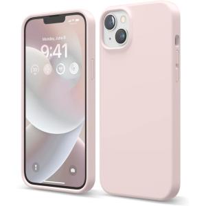 imageelago Compatible with iPhone 14 Plus Case Liquid Silicone Case Full Body Protective Cover Shockproof Slim Design AntiScratch Soft Microfiber Lining 67 inch BlackLovely Pink