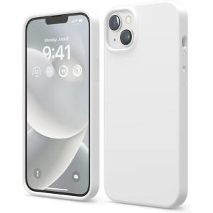 imageelago Compatible with iPhone 14 Plus Case Liquid Silicone Case Full Body Protective Cover Shockproof Slim Design AntiScratch Soft Microfiber Lining 67 inch BlackWhite
