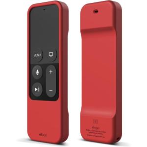 imageelago R1 Intelli Case Jean IndigoMagnet TechnologyAntiSlipLanyard IncludedHeavy Shock Absorption Compatible with Apple TV Siri Remote 1st GenerationRed