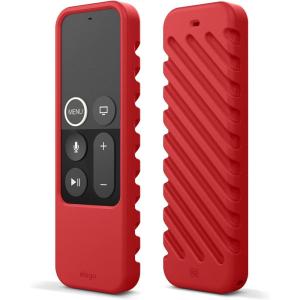 imageelago R3 Protective Case Compatible with Apple TV Siri Remote 1st Generation Red  Extra Protection Durable Silicone Lanyard Included Full AccessRed