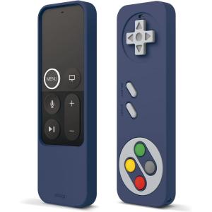 imageelago R4 Retro Apple TV Remote Case Compatible with Apple TV Siri Remote 1st Generation  Classic Controller Design NonFunctional Lanyard Included US Patent Registered RedJean Indigo