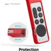 imageelago R1 Case Compatible with 2022 Apple TV 4K Siri Remote 3rd Gen Compatible with 2021 Apple TV Siri Remote 2nd Gen Magnet Technology Lanyard Full Access to All Functions Nightglow BlueRed