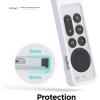 imageelago R1 Case Compatible with 2022 Apple TV 4K Siri Remote 3rd Gen Compatible with 2021 Apple TV Siri Remote 2nd Gen Magnet Technology Lanyard Full Access to All Functions Nightglow BlueNightglow Blue