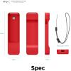 imageelago R1 Case Compatible with 2022 Apple TV 4K Siri Remote 3rd Gen Compatible with 2021 Apple TV Siri Remote 2nd Gen Magnet Technology Lanyard Full Access to All Functions Nightglow BlueRed