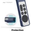 imageelago R1 Case Compatible with 2022 Apple TV 4K Siri Remote 3rd Gen Compatible with 2021 Apple TV Siri Remote 2nd Gen Magnet Technology Lanyard Full Access to All Functions Nightglow BlueJean Indigo