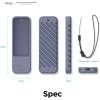 imageelago R3 Protective Case Compatible with Apple TV Siri Remote 1st Generation Black  Extra Protection Durable Silicone Lanyard Included Full AccessLavender Grey