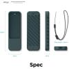imageelago R3 Protective Case Compatible with Apple TV Siri Remote 1st Generation Black  Extra Protection Durable Silicone Lanyard Included Full AccessMidnight Green