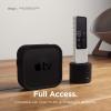 imageelago R3 Protective Case Compatible with Apple TV Siri Remote 1st Generation Black  Extra Protection Durable Silicone Lanyard Included Full AccessWhite
