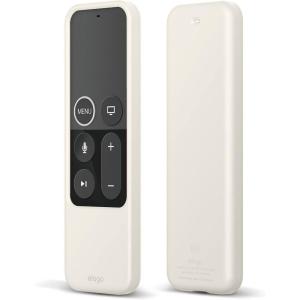 imageelago R2 Slim Case Compatible with Apple TV Siri Remote 4K  4th Generation Black  AntiSlip Slim Fit Durable Material ScratchFree Silicone Shock AbsorptionWhite