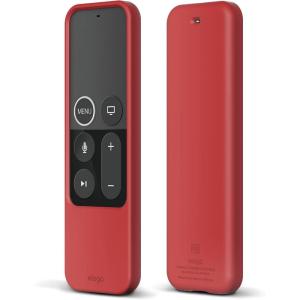 imageelago R2 Slim Case Compatible with Apple TV Siri Remote 4K  4th Generation Black  AntiSlip Slim Fit Durable Material ScratchFree Silicone Shock AbsorptionRed