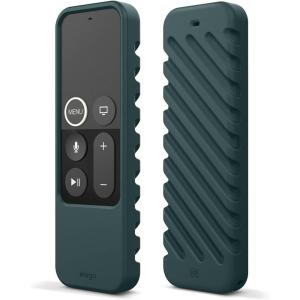 imageelago R3 Protective Case Compatible with Apple TV Siri Remote 1st Generation Black  Extra Protection Durable Silicone Lanyard Included Full AccessMidnight Green