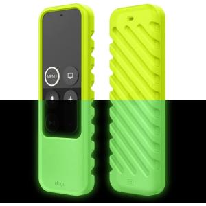 imageelago R3 Protective Case Compatible with Apple TV Siri Remote 1st Generation Black  Extra Protection Durable Silicone Lanyard Included Full AccessNeon Yellow