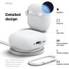 imageelago Compatible with AirPods 4 Case  Premium Silicone Case with Carabiner Supports Wireless Charging Shock Resistant Full Protection Headphone Accessories Nightglow BlueNightglow Blue