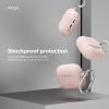 imageelago Compatible with AirPods 4 Case  Premium Silicone Case with Carabiner Supports Wireless Charging Shock Resistant Full Protection Headphone Accessories Nightglow BlueSand Pink