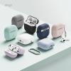 imageelago Compatible with AirPods 4 Case  Premium Silicone Case with Carabiner Supports Wireless Charging Shock Resistant Full Protection Headphone Accessories Nightglow BlueLavender