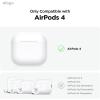 imageelago Compatible with AirPods 4 Case  Premium Silicone Case with Carabiner Supports Wireless Charging Shock Resistant Full Protection Headphone Accessories Nightglow BlueBlack