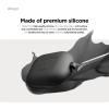 imageelago Compatible with AirPods 4 Case  Premium Silicone Case with Carabiner Supports Wireless Charging Shock Resistant Full Protection Headphone Accessories Nightglow BlueBlack