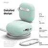 imageelago Compatible with AirPods 4 Case  Premium Silicone Case with Carabiner Supports Wireless Charging Shock Resistant Full Protection Headphone Accessories Nightglow BlueMint