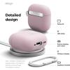 imageelago Compatible with AirPods 4 Case  Premium Silicone Case with Carabiner Supports Wireless Charging Shock Resistant Full Protection Headphone Accessories Nightglow BlueLavender