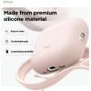 imageelago Compatible with AirPods Pro 3 Case  Premium Silicone Case with Carabiner Supports Wireless Charging Shock Resistant Full Protection Headphone Accessories StoneSand Pink