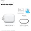 imageelago Compatible with AirPods Pro 3 Case  Premium Silicone Case with Carabiner Supports Wireless Charging Shock Resistant Full Protection Headphone Accessories StoneNightglow Blue