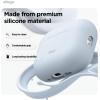 imageelago Compatible with AirPods Pro 3 Case  Premium Silicone Case with Carabiner Supports Wireless Charging Shock Resistant Full Protection Headphone Accessories StoneLight Blue